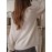 Women's Casual Chic Lace-Trimmed Long Sleeve Sweater with Bow Detail at Back - Soft Round Neck Pullover, Medium Stretch Autumn Winter Top for Casual Attire, Cute Sweaters
